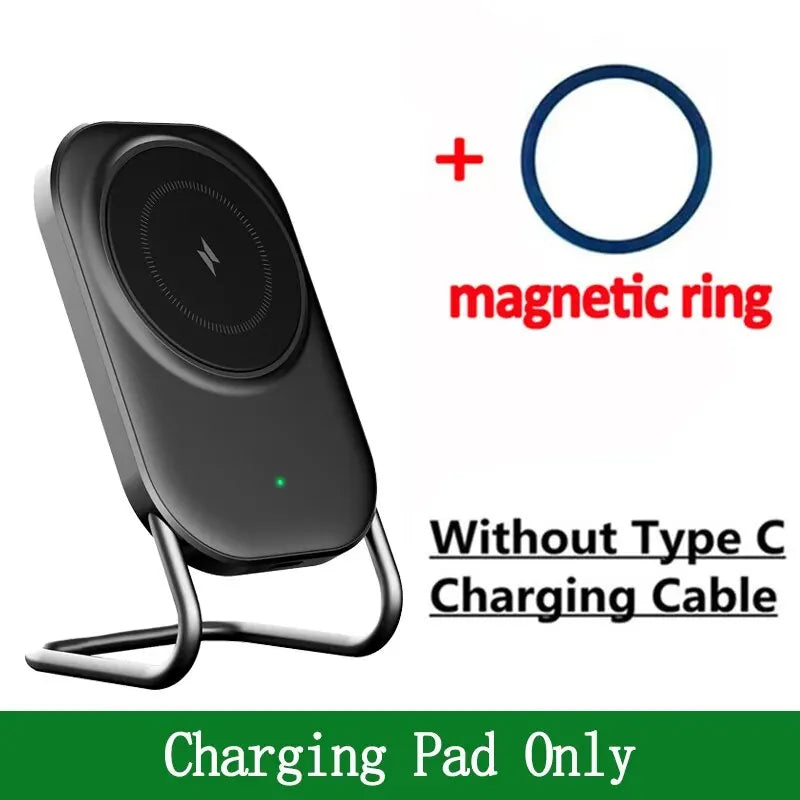 Magnetic Wireless Charger Stand Fast Charging Pad for iPhone 15 14 13 12 Pro with Dock Station