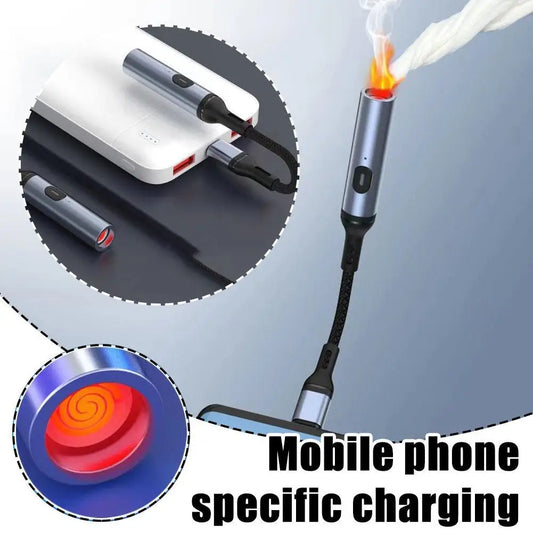 Windproof Charging Igniter For Mobile Phones for Outdoor Use